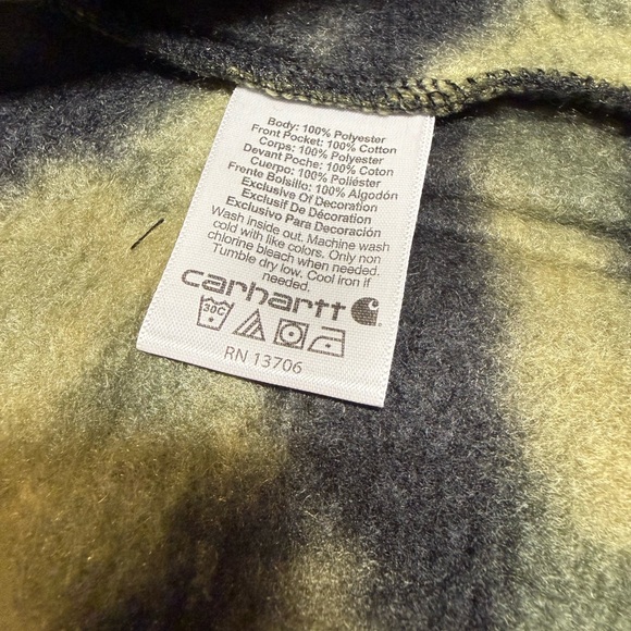 Carhartt Infant Boy's Camo Zip-Front Printed Sherpa Fleece Lined Coverall - Picture 4 of 5